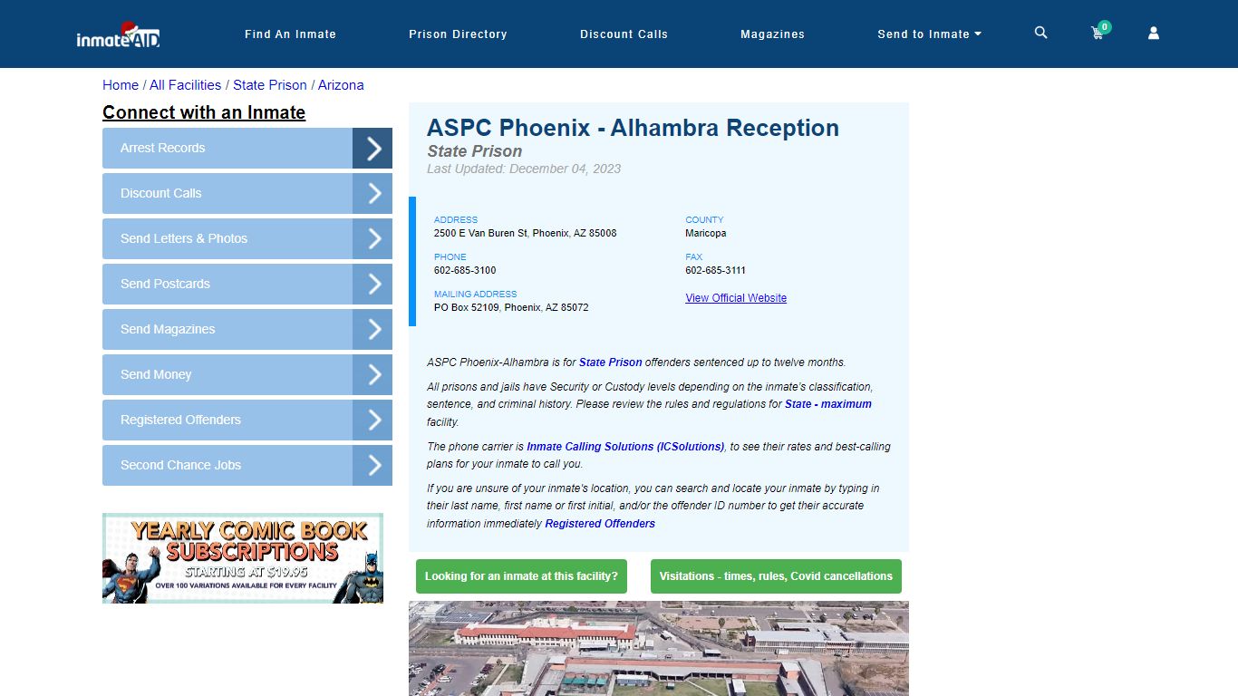 ASPC Phoenix - Alhambra & Inmate Search